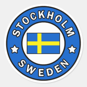 Stockholm sverige runt klistermärke