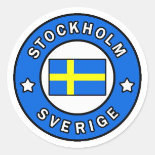 Stockholm Sverige Runt Klistermärke