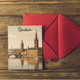 Stockholm Sverige Samtida Stadskonst Vykort