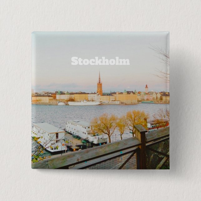 Stockholm, Sverige souvenir Knapp (Framsida)