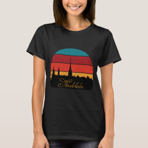 Stockholm Sverige Spire Retro Resa T Shirt