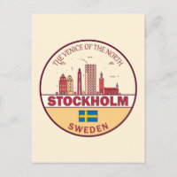 Stockholm Sverige Stad Siluett Emblem