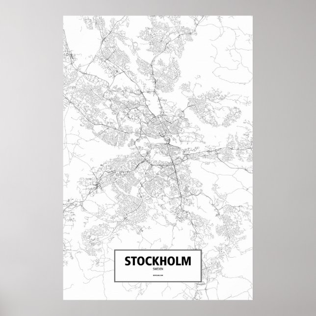 Stockholm, Sverige (svart på vitt) Poster (Framsidan)