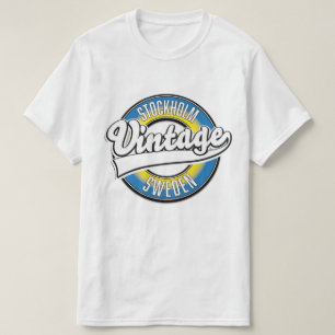 Stockholm Sverige vintage logotyp T Shirt
