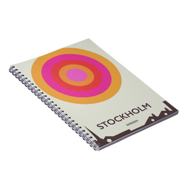 Stockholm, Sverige vintage resor poster. Anteckningsbok (Högra Sidan)