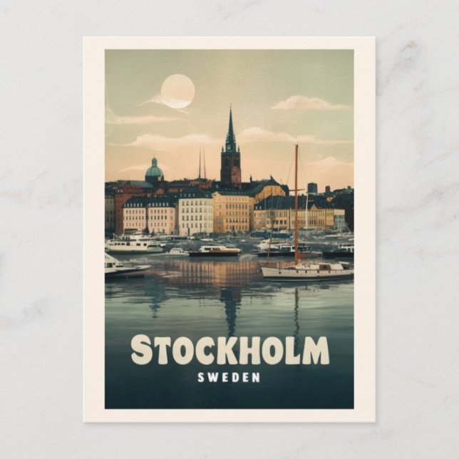 Stockholm sverige vykort (Framsida)