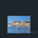 Stockholm, Sverige Vykort<br><div class="desc">Stockholm,  Sverige med båtar och byggnad.</div>