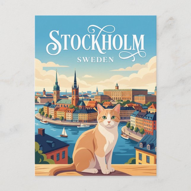 Stockholm Sverige Vykort (Framsida)