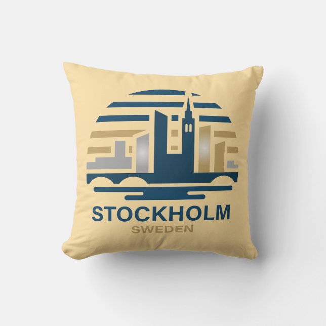 Stockholm Sweden Europe Kudde (Framsida)