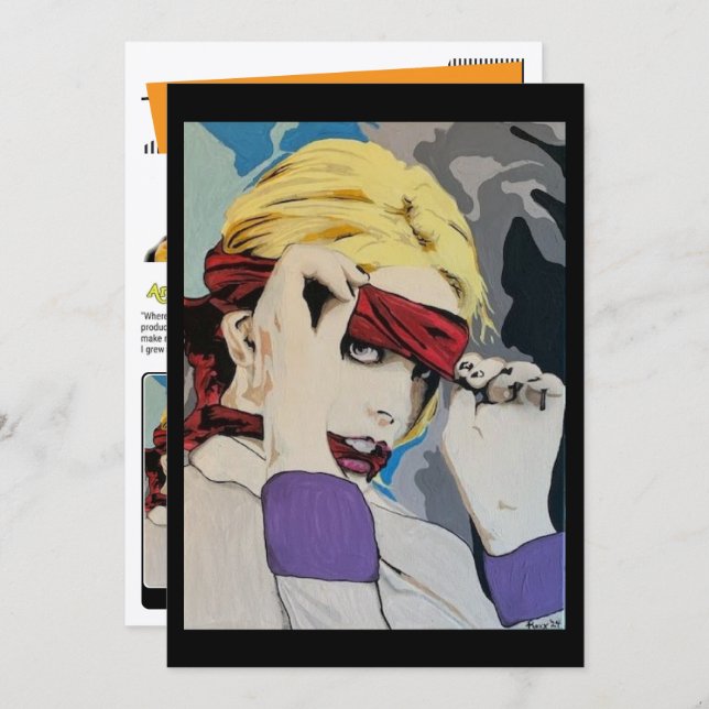 ‘Stockholm Syndrome’ Painting Small-Scale Print Inbjudningar (Fram/baksida)