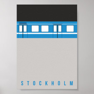Stockholm - tunnelbana - poster