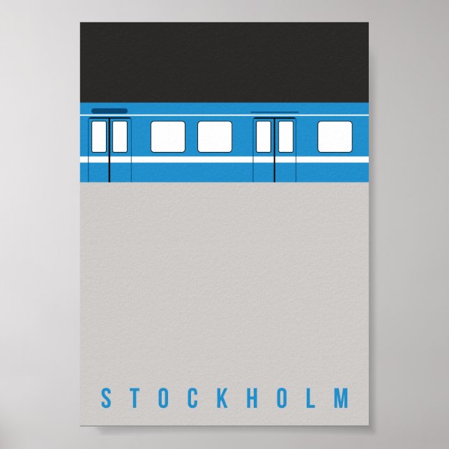 Stockholm - tunnelbana - poster (Framsidan)