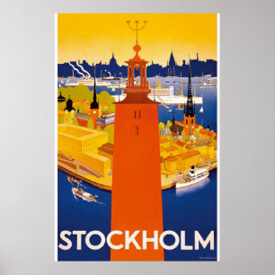 Stockholm Vintage resor Poster