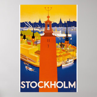 Stockholm Vintage resor Poster
