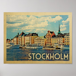 Stockholm Vintage resor Poster