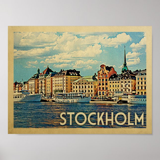 Stockholm Vintage resor Poster (Framsidan)