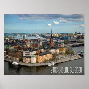 Stockholm, vykort för Sverige Poster