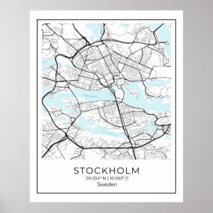 Stockholm White Karta - Karta Wall Art Decor Poster