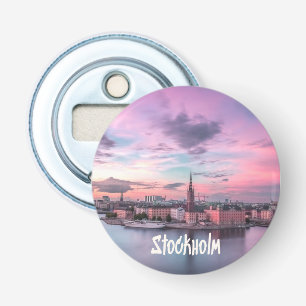 Stockholms huvudstad Sverige Night Skyline Flasköppnare