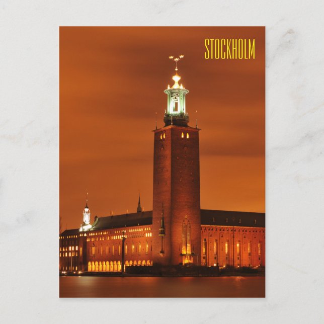 Stockholms stadshuset, Sverige Vykort (Framsida)