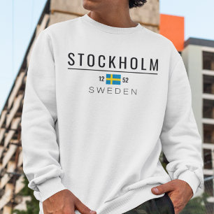 Stockholms Sverige 1252 Lång Ärmad Tröja