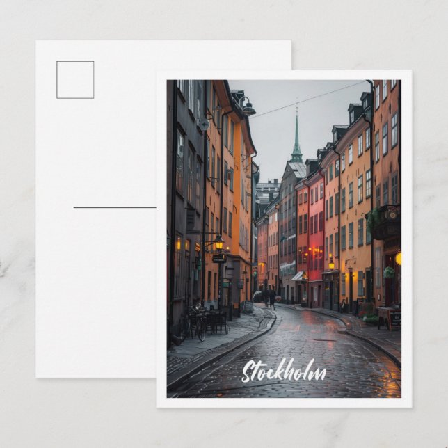 Stockholms Sverige Art resande berömd ställe Vykort (Fram/baksida)