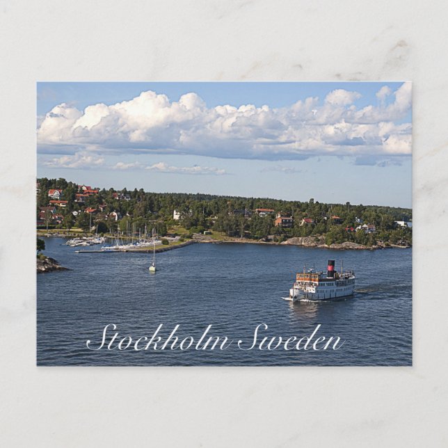 Stockholms Sverige Bay Vykort (Framsida)