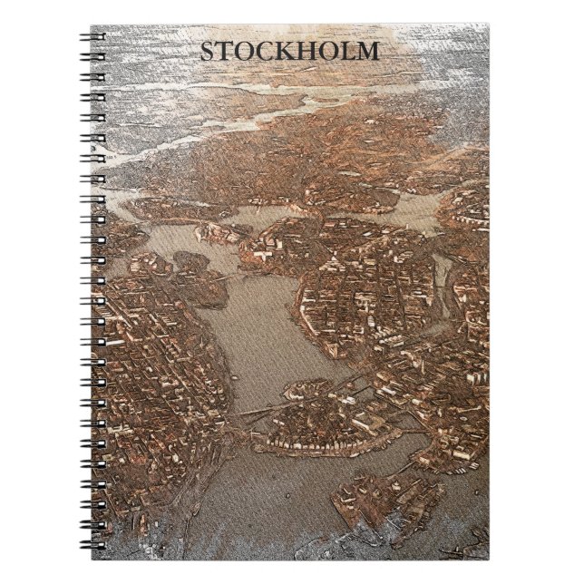 Stockholms Sverige City View Himmel Anteckningsbok (Framsidan)