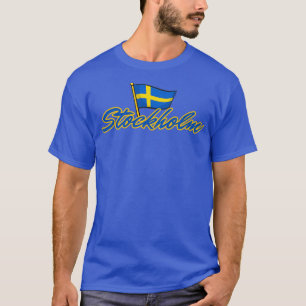 Stockholms Sverige Flagga T Shirt