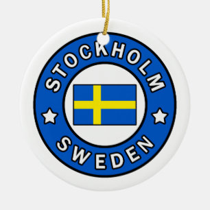 Stockholms Sverige Julgransprydnad Keramik