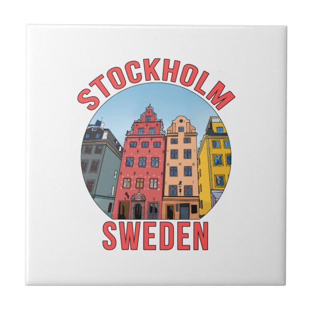 Stockholms Sverige Kakelplatta (Framsidan)