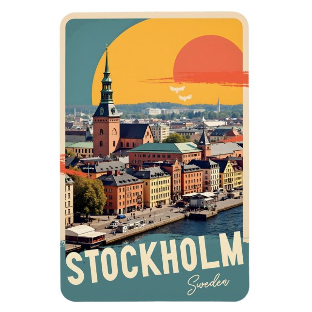 Stockholms Sverige Magnet (Vertikal)