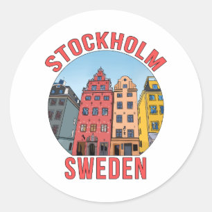 Stockholms Sverige Runt Klistermärke