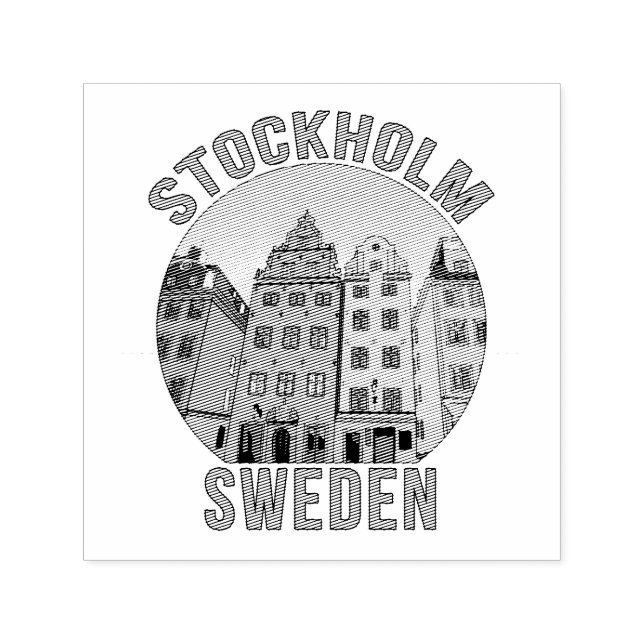 Stockholms Sverige Självfärgande Stämpel (Design)