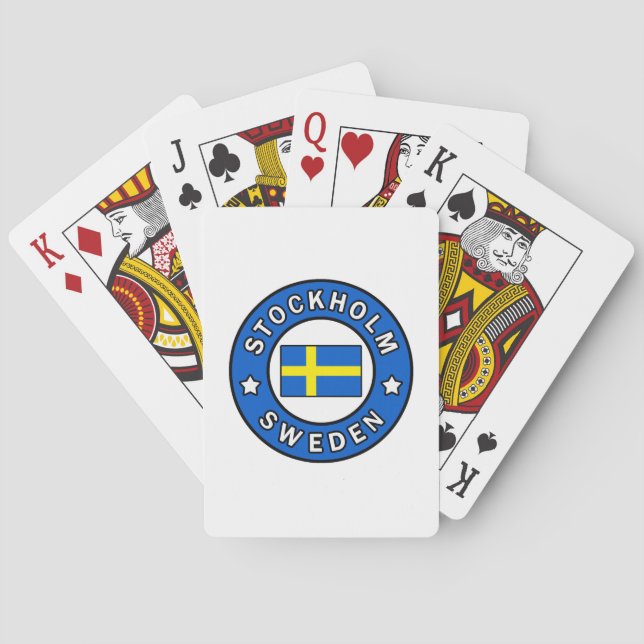 Stockholms Sverige Spel Kort (Baksidan)