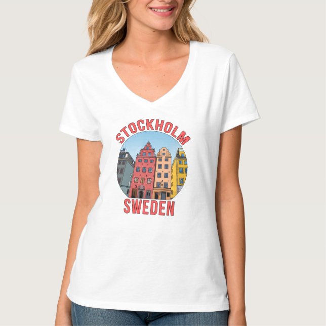 Stockholms Sverige T Shirt (Framsida)