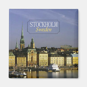 Stockholms Sverige Travel Photo Fridge Magnet