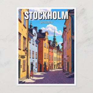 Stockholms Sverige Travel Vykort