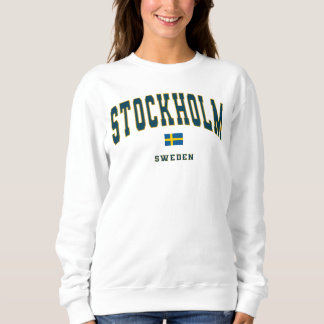 Stockholms Sverige Vintage College Stil T Shirt