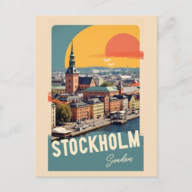 Stockholms Sverige Vykort (Framsida)