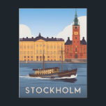 Stockholms vintage vykort<br><div class="desc">En seriös och nostalgisk bild av Stockholm, Sverige, känd för sina häpnadsväckande vattenfronter och rikens kulturhistoria. Konstruktionen fångar skönheten hos Stockholms öar, de ikoniska landmärkena som Royalet Palace och Gamla Stan (Gamla Stan) och den elegant arkitektur som linjer stränderna har. I en vintage stil frammanar konstverket Stockholms fredliga charm och...</div>