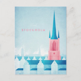Stockholmsprogrammet Vintage resor Poster - vykort