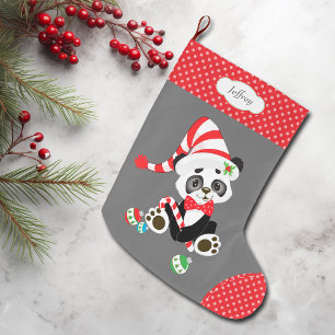 Stocking Cap Panda Bear Stor Julstrumpa