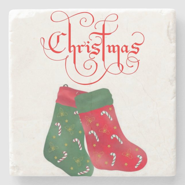 Stocking Marble Stone Underlägg jul (Framsidan)