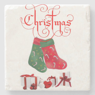 Stocking Marble Stone Underlägg jul