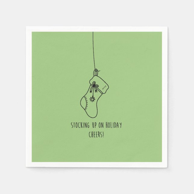 Stocking up on holiday cheers! pappersservett (Framsidan)