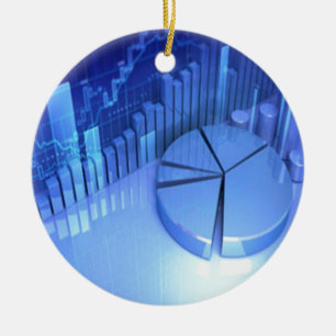 StockMarketChart Julgransprydnad Keramik