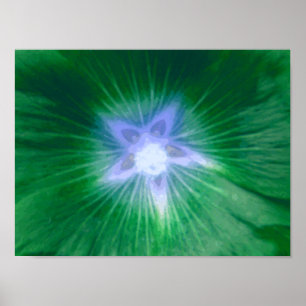 Stockros Blomma Fantastisk Grön Print Poster