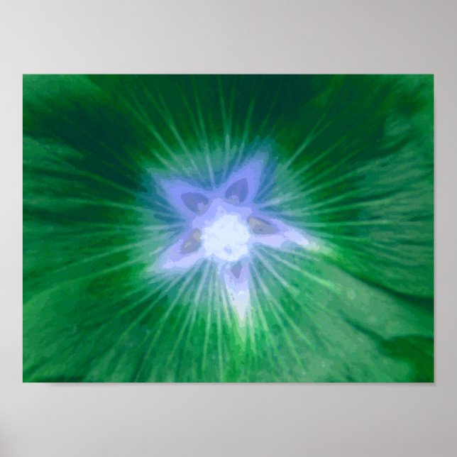 Stockros Blomma Fantastisk Grön Print Poster (Framsidan)