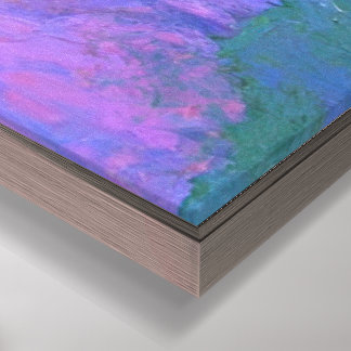 Stockrosor i Violett Djärv Impressionism Canvastryck